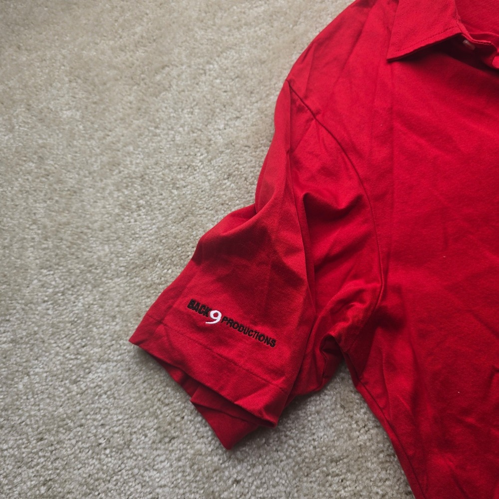 Polo Golf Ralph Lauren Red Mens L Short Sleeve Polo Shirt‎ USA Flag Embroidered - Picture 5 of 9